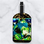 avocado Nappa Leather Luggage Tag Rectangle Front