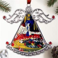Abstract-1 Metal Angel With Crystal Ornament