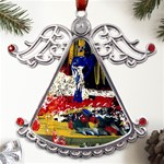 abstract-1 Metal Angel with Crystal Ornament Front