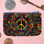 Peace Abstract Pattern Creative Drawing Large Coin Purse Back