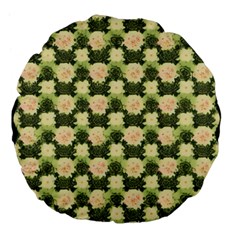 Retro 1880s Flowers Pattern 15 Large 18  Premium Flano Round Cushions