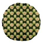 Retro 1880s Flowers Pattern 15 Large 18  Premium Flano Round Cushions Back