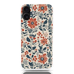 Retro Scandinavian Nordic Flowers Pattern Iphone 16 Plus Tpu Uv Print Case