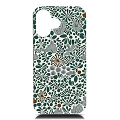 Retro Scandinavian Nordic Flowers Pattern 5 Iphone 16 Black Uv Print Pc Hardshell Case