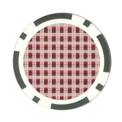 Retro 60s 50s Plaid Pattern 2 Poker Chip Card Guard