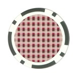 Retro 60s 50s Plaid Pattern 2 Poker Chip Card Guard Back