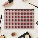 Retro 60s 50s Plaid Pattern 2 Cosmetic Bag (Large) Front
