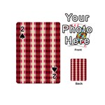 Retro 60s 50s Plaid Pattern 4 Playing Cards 54 Designs (Mini) Front - Spade2