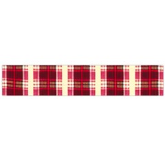 Retro 60s 50s Plaid Pattern 4 Large Premium Plush Fleece Scarf 