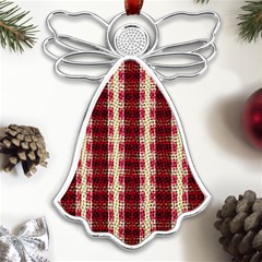 Retro 60s 50s Plaid Pattern 4 Metal Loving Angel Silver 