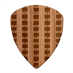 Retro 60s 50s Plaid Pattern 4 Wood Guitar Pick (Set of 10) Front