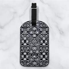 Gothic Leaf Pattern 3 Nappa Leather Luggage Tag Rectangle
