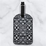 Gothic Leaf Pattern 3 Nappa Leather Luggage Tag Rectangle Front