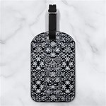 Gothic Leaf Pattern 3 Nappa Leather Luggage Tag Rectangle Back