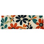 Retro Scandinavian Nordic Flowers Pattern 2 21 x63  Body Pillow Case Dakimakura (Two Sides) Back