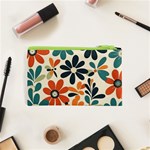 Retro Scandinavian Nordic Flowers Pattern 2 Cosmetic Bag (XS) Back