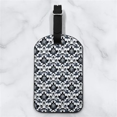Gothic Leaf Pattern Nappa Leather Luggage Tag Rectangle