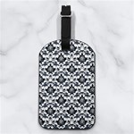 Gothic Leaf Pattern Nappa Leather Luggage Tag Rectangle Front