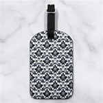 Gothic Leaf Pattern Nappa Leather Luggage Tag Rectangle Back