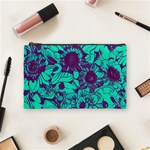 Mid Century Retro Floral 1970s 1960s Pattern 101 Cosmetic Bag (Medium) Front