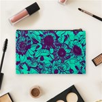 Mid Century Retro Floral 1970s 1960s Pattern 101 Cosmetic Bag (Medium) Back