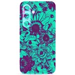 Mid Century Retro Floral 1970s 1960s Pattern 101 Samsung Galaxy S24 6.2 Inch Black TPU UV Case Front