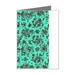 Mid Century Retro Floral 1970s 1960s Pattern 102 Mini Greeting Card Left