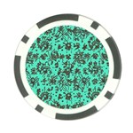 Mid Century Retro Floral 1970s 1960s Pattern 102 Poker Chip Card Guard (10 pack) Back