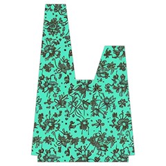 Mid Century Retro Floral 1970s 1960s Pattern 102 Japanese Wrist Knot Bag