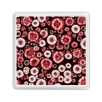 Mid Century Retro Floral 1970s 1960s Pattern 96 Memory Card Reader (Square) Front