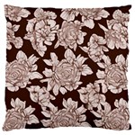 Mid Century Retro Floral 1970s 1960s Pattern 106 18  Baby Flannel Cushion Case (Two Sides) Back