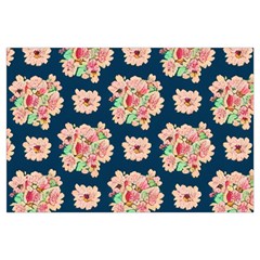 Retro 1880s Flowers Pattern 7 16 x24  Lumbar Throw Cushion Case (two Sides)