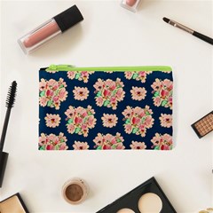 Retro 1880s Flowers Pattern 7 Cosmetic Bag (xs)