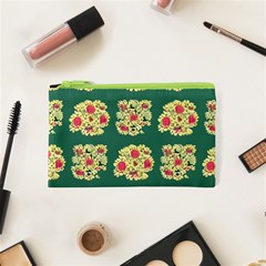 Retro 1880s Flowers Pattern 6 Cosmetic Bag (xs)