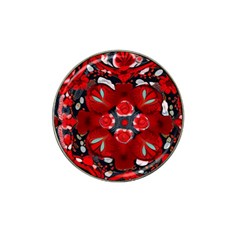 Mid Century Retro Floral 1970s 1960s Pattern 105 Hat Clip Ball Marker (4 Pack)