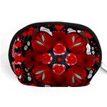 Mid Century Retro Floral 1970s 1960s Pattern 105 Accessory Pouch (Medium) Front
