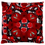 Mid Century Retro Floral 1970s 1960s Pattern 105 Standard Premium Plush Fleece Cushion Case (One Side) Front