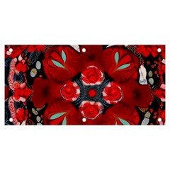 Mid Century Retro Floral 1970s 1960s Pattern 105 Banner And Sign 6  X 3 
