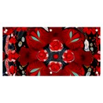 Mid Century Retro Floral 1970s 1960s Pattern 105 Banner and Sign 6  x 3  Front