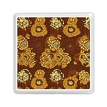 Mid Century Retro Floral 1970s 1960s Pattern 95 Memory Card Reader (Square) Front