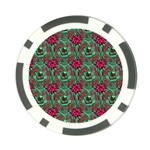 Retro 1880s Flowers Pattern 3 Poker Chip Card Guard (10 pack) Front
