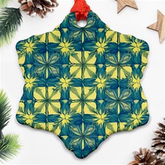 Royal Fractal Pattern 2 Snowflake Ornament (two Sides)