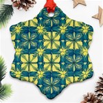 Royal Fractal Pattern 2 Snowflake Ornament (Two Sides) Front