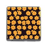 Retro 40s 50s Flowers Pattern Halloween 4 Memory Card Reader (Square 5 Slot) Front