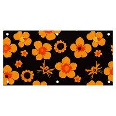 Retro 40s 50s Flowers Pattern Halloween Banner And Sign 6  X 3 