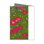 Mid Century Retro Floral 1970s 1960s Pattern 88 Mini Greeting Cards (Pkg of 8) Left