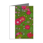 Mid Century Retro Floral 1970s 1960s Pattern 88 Mini Greeting Cards (Pkg of 8) Right