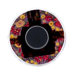 Mid Century Retro Floral 1970s 1960s Pattern 90 On-the-go Memory Card Reader