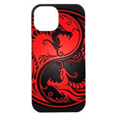Red Yin Yang Dragons Iphone 15 Plus Black Uv Print Pc Hardshell Case
