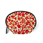 Mid Century Retro Floral 1970s 1960s Pattern 92 Accessory Pouch (Small) Back